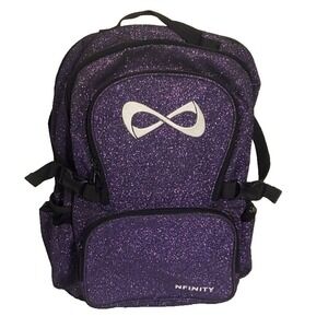 Nfinity Classic Cheerleading Cheer Purple Sparkle Backpack